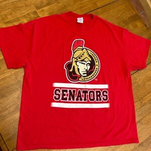 NHL Ottawa Senators Red T-shirt Size XL Hockey